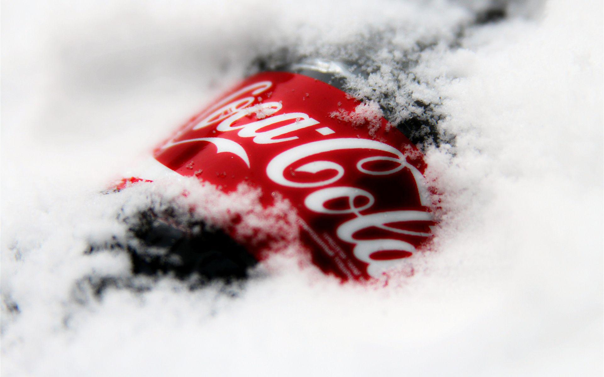 Coca Cola Cola Drinks Products Logo Label Text Winter Snow Wallpaper