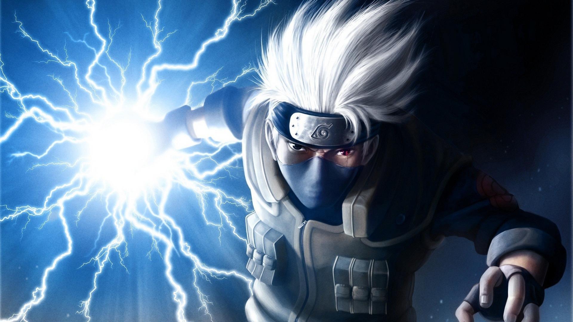 Kakashi hatake naruto shippuden sharingan animated lightning