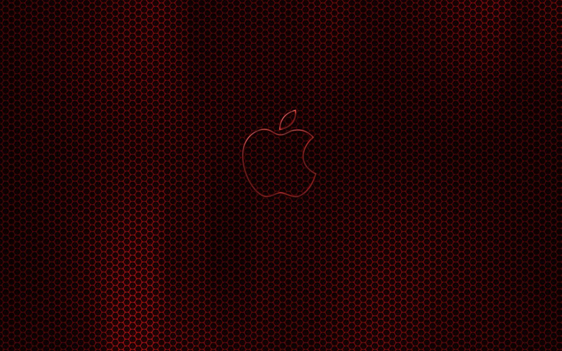 Apple Dark Red Glow Wallpaper
