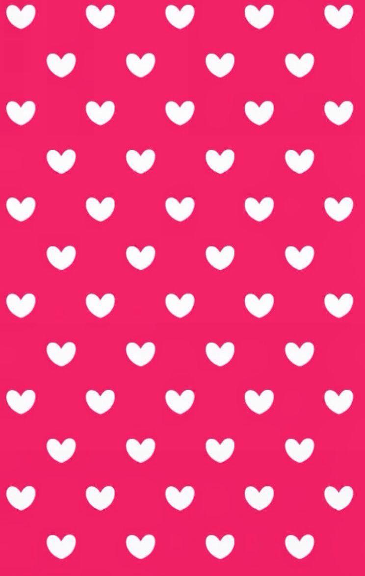 Pink White Hearts. Wallpaper for phone.. Wallpaper