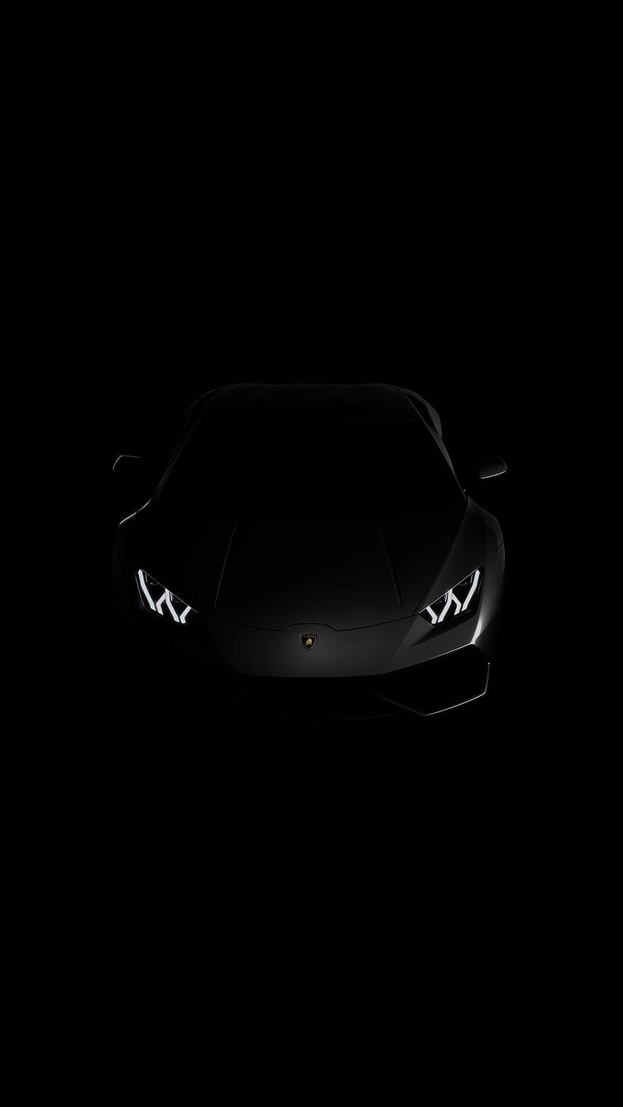 Lamborghini Black Super Car Shadow Android Wallpaper free download