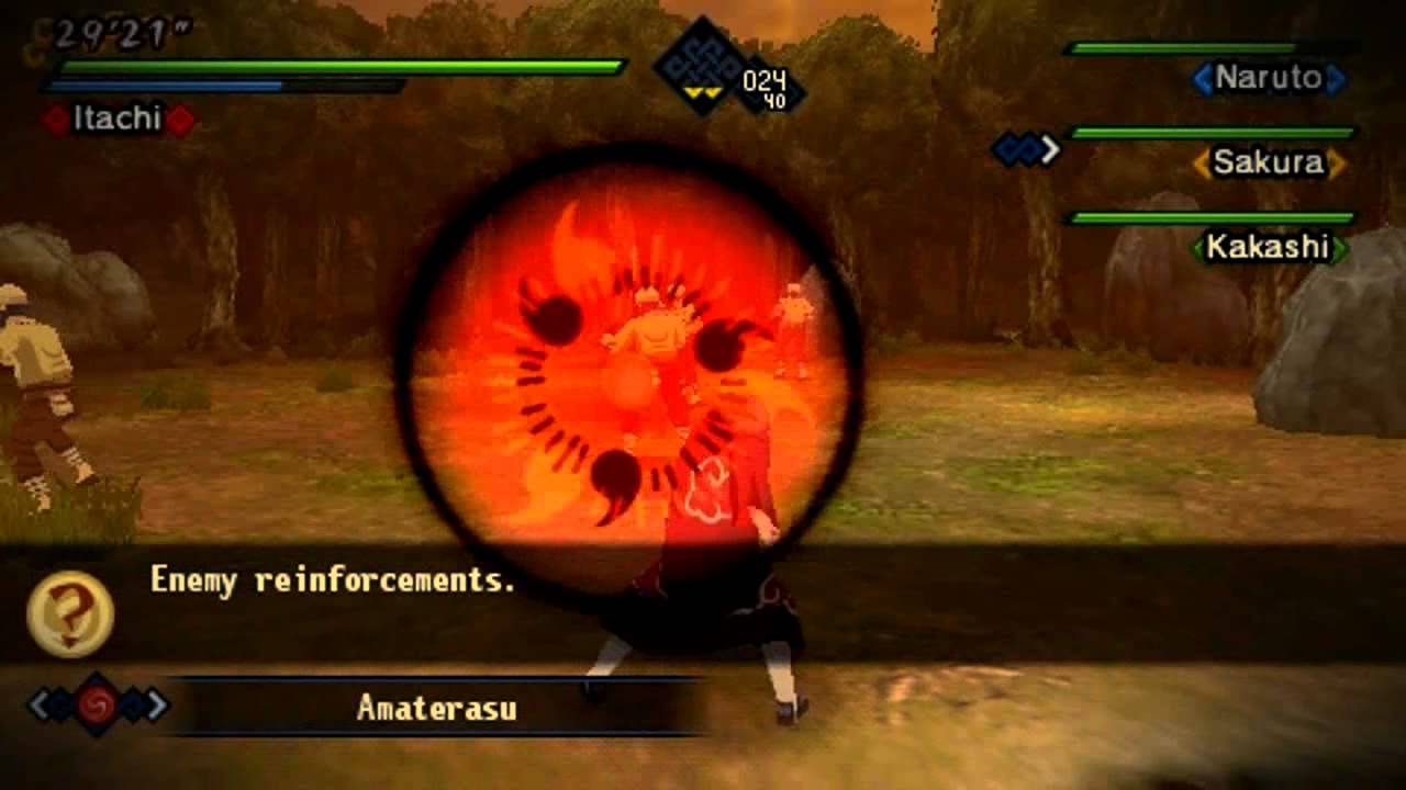 Itachi Uchiha Gameplay (Amaterasu, Tsukuyomi), Naruto Shippuden