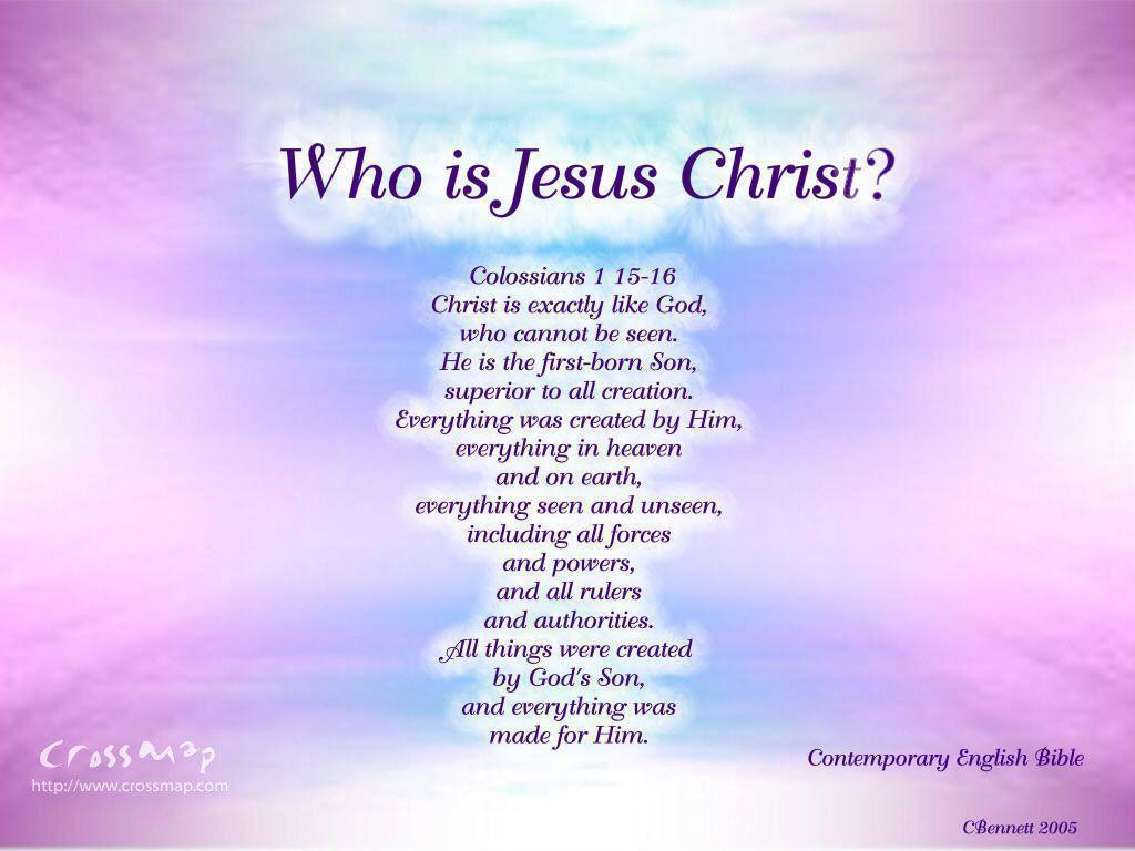 Who Is Jesus Christ?. Christian Rendering. Crossmap Christian