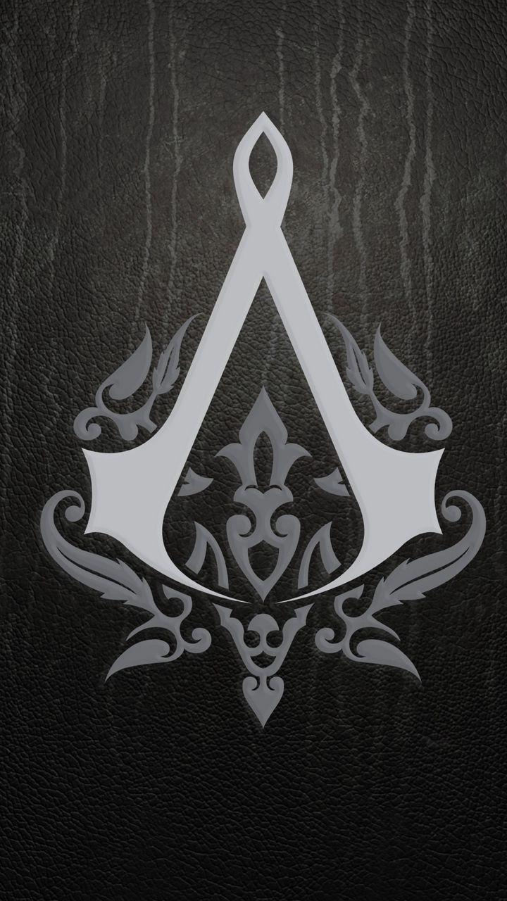 Download wallpaper 720x1280 assassins creed, emblem, background