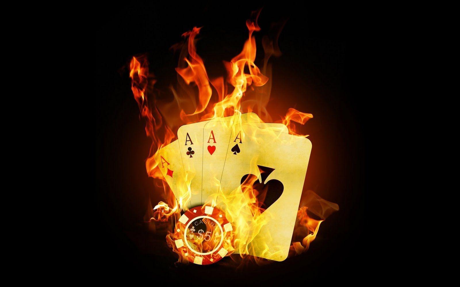 Dark Black Fire Playing Cards Ace HD Wallpaper Picture For PC