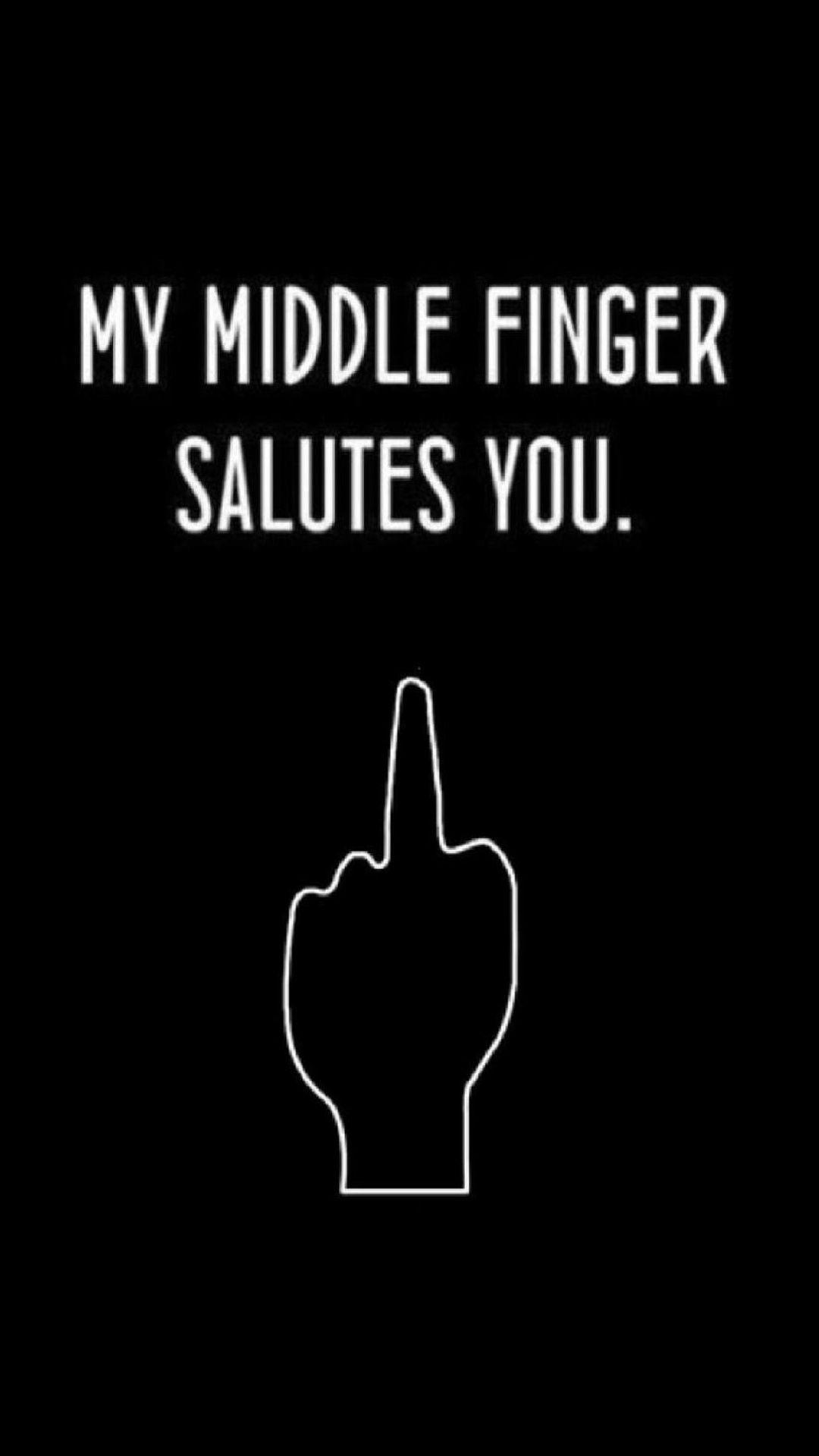 middle finger note to see more funny wallpaper for good