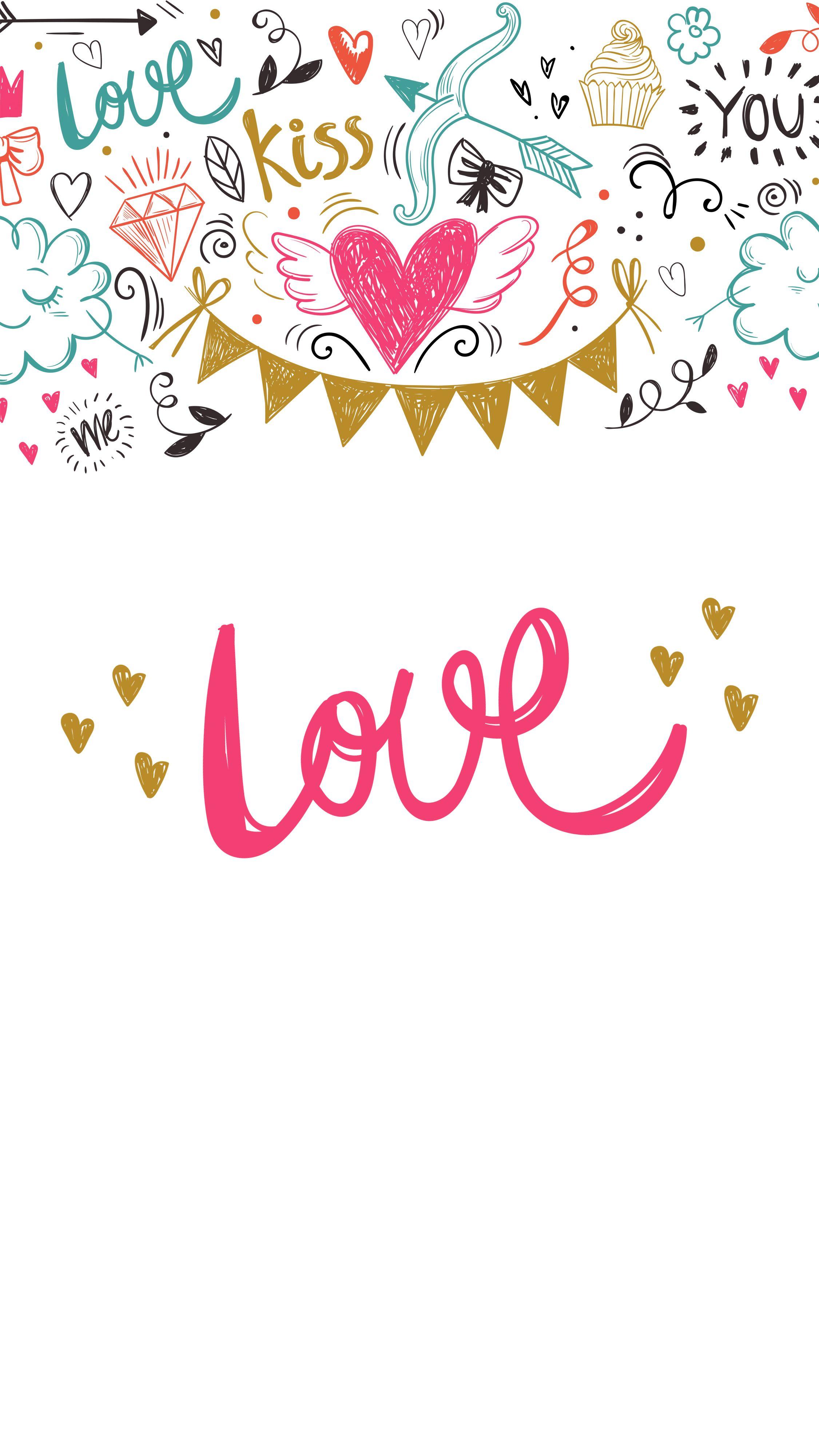 Free Love Doodle Wallpaper Cottage Market