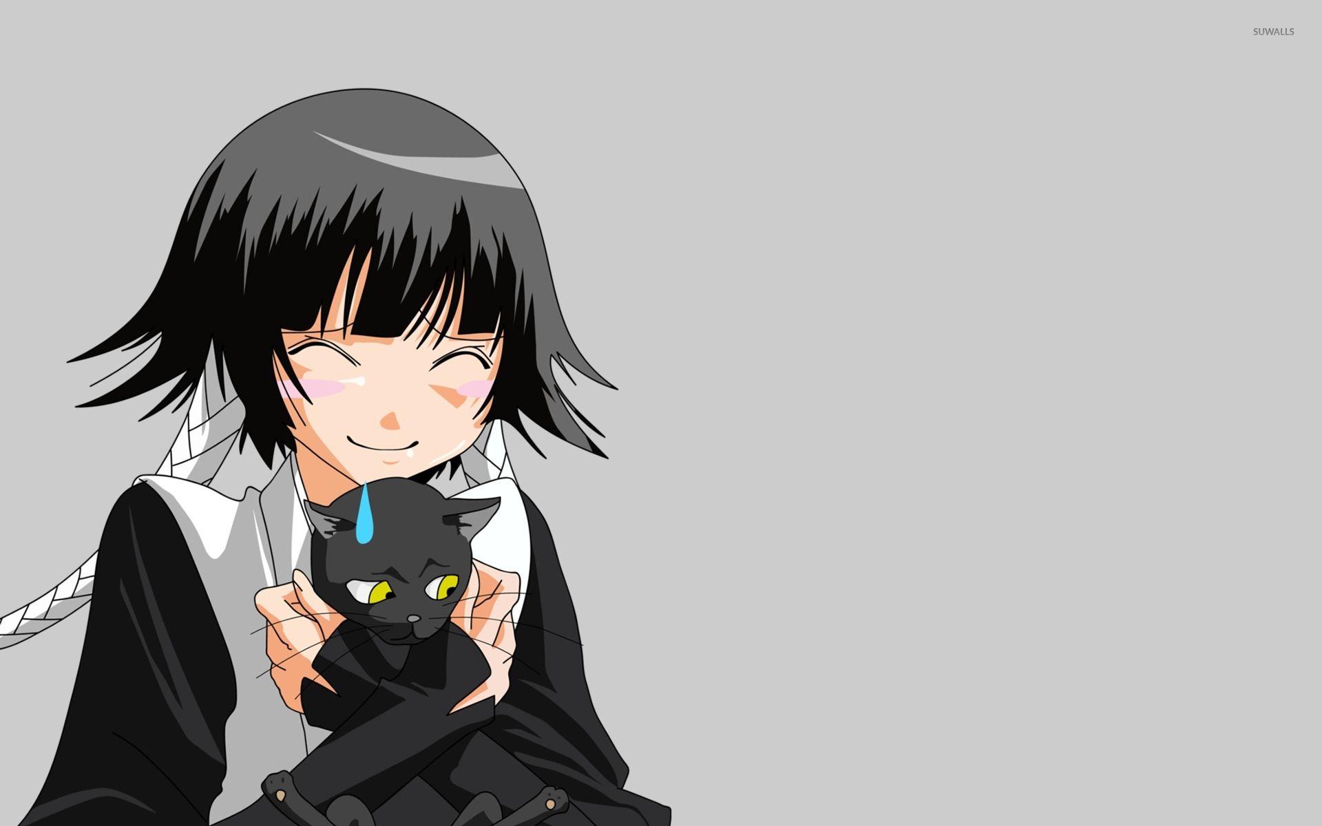 Sui Feng Holding A Black Cat Wallpaper Wallpaper
