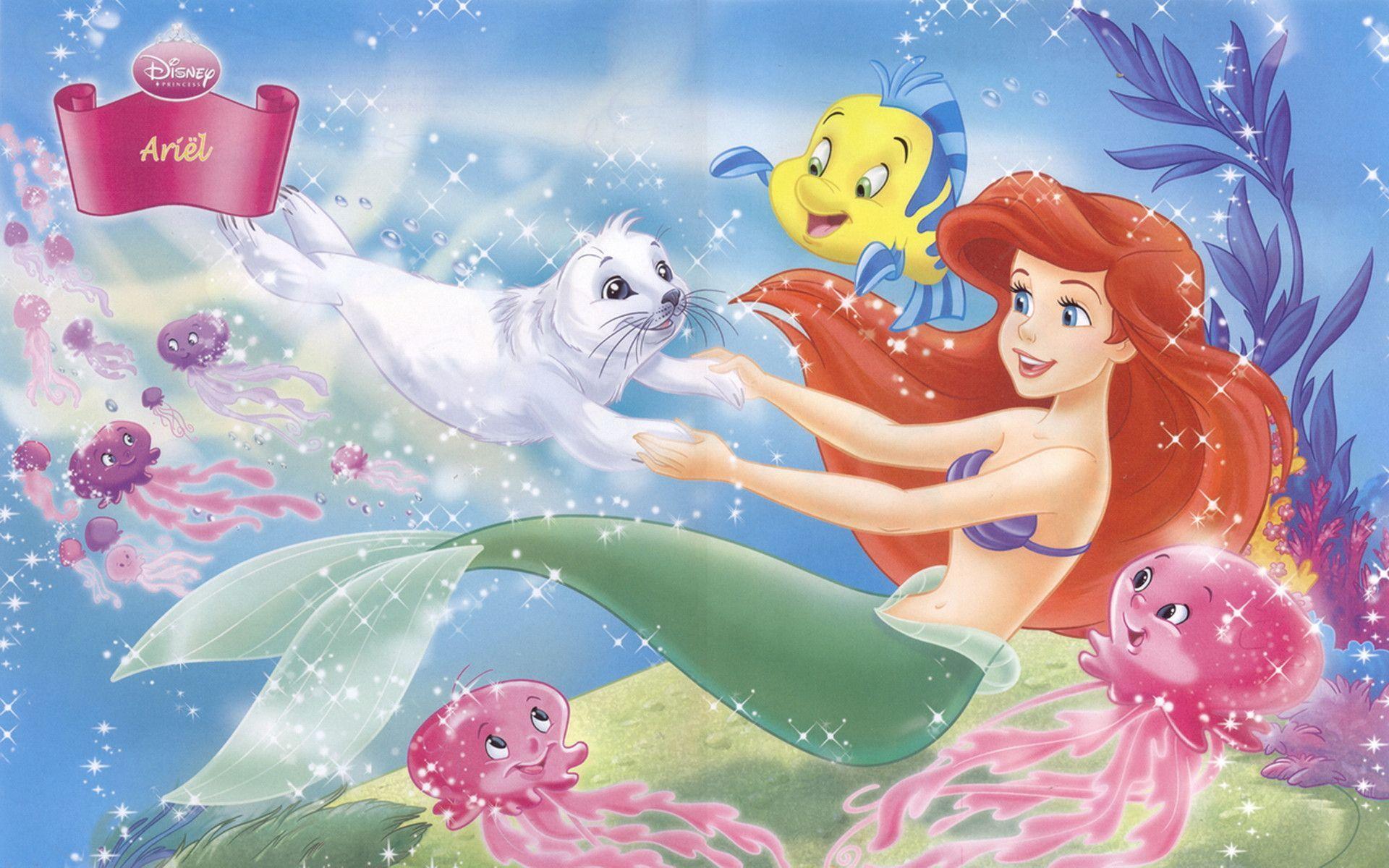 Disney Princess Ariel Background Wallpaper 07803