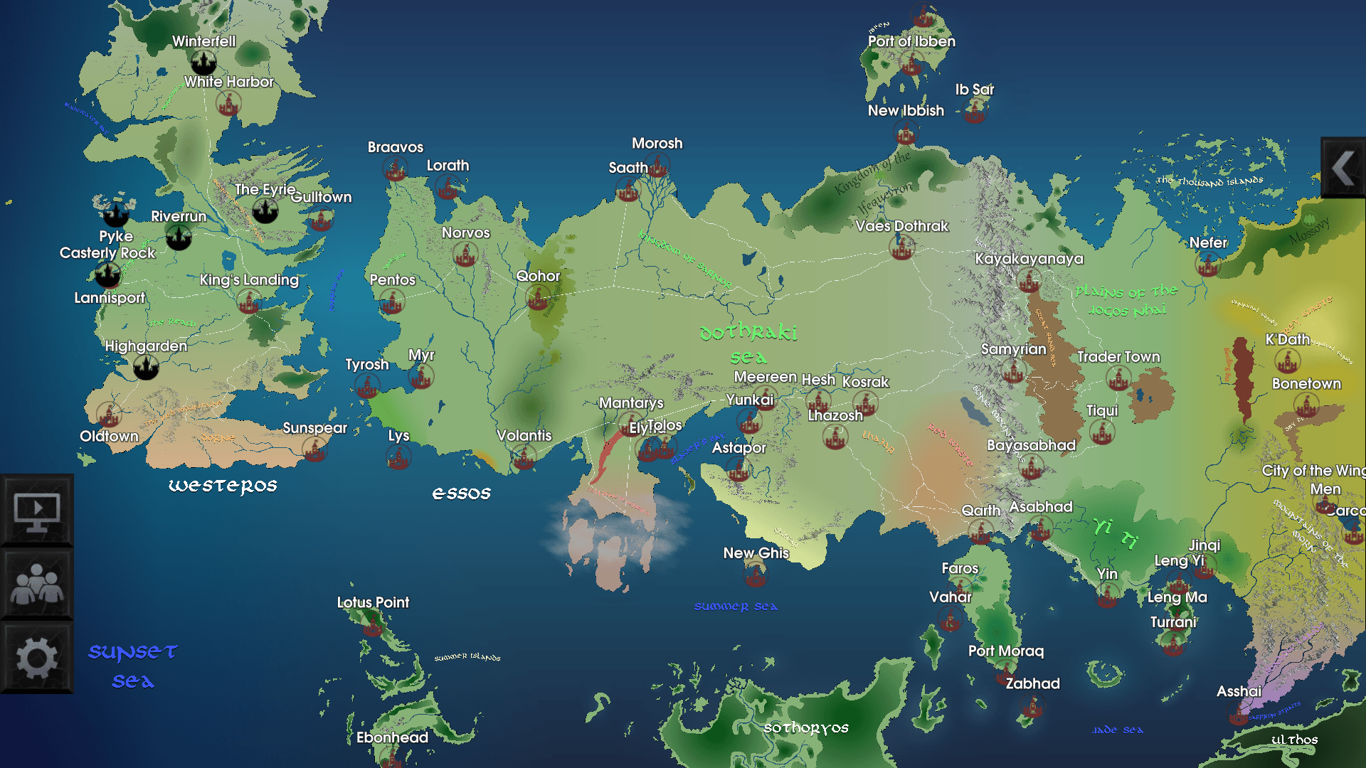 carte interactive game of thrones