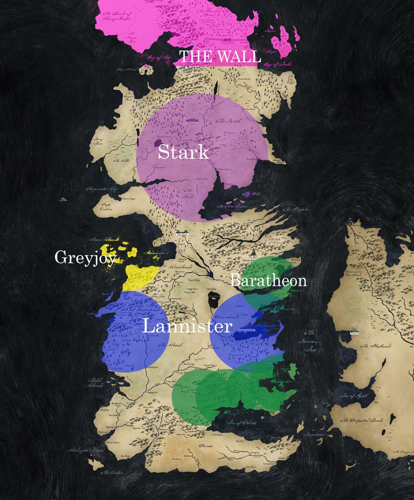 Spoilers Main) I edited an HD Fully Colored Westeros Map using official maps  from TWOIAF. : asoiaf | Westeros map, Westeros, Map