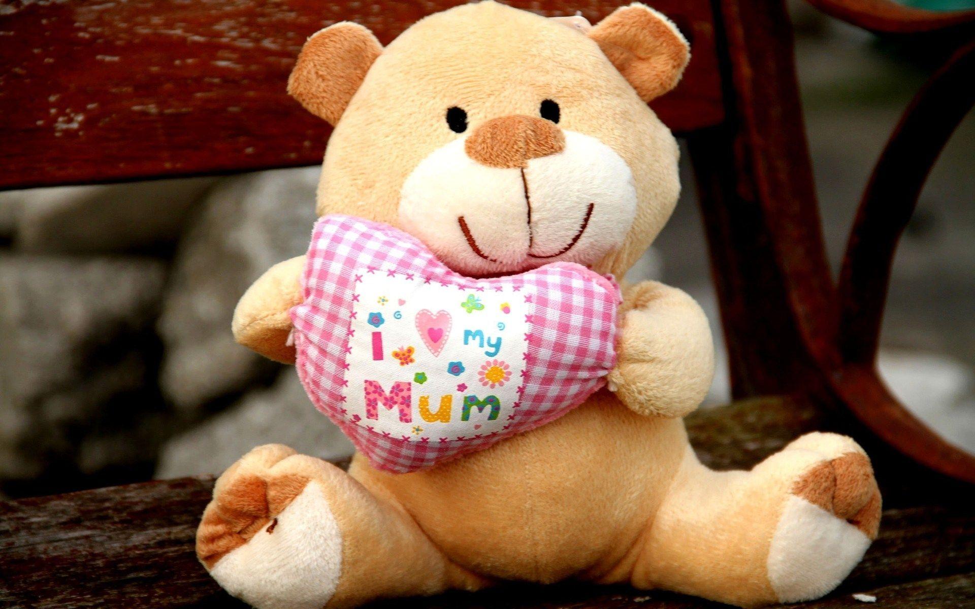 I Love My Mum Teddy Bear Widescreen Wallpaper. Wide Wallpaper.NET