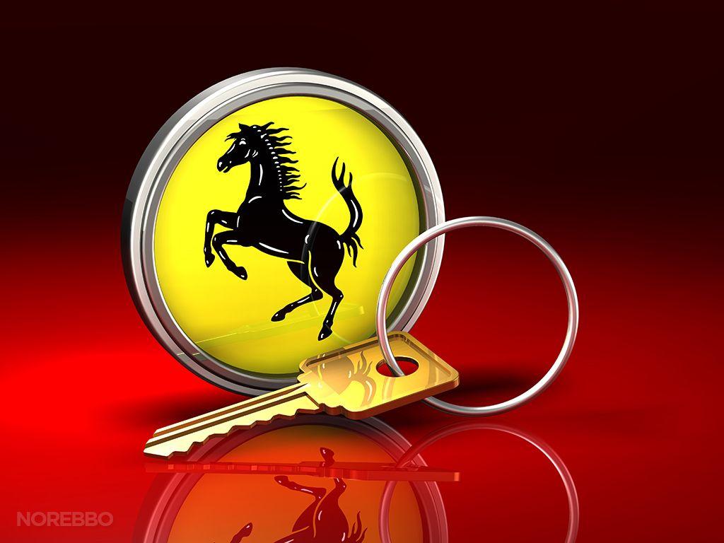 Ferrari Logo 3D HD Background