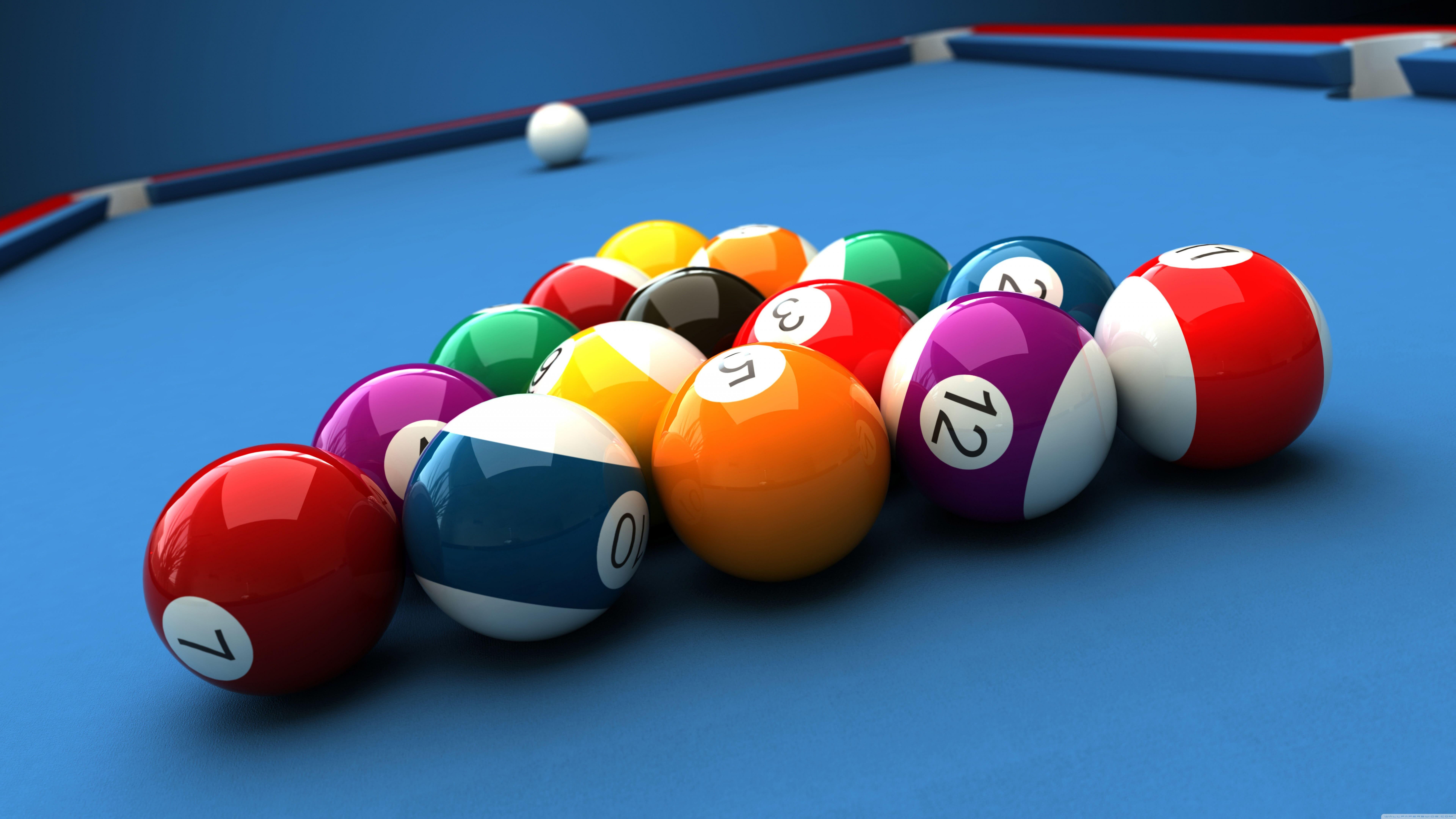 Billiard Balls UHD 8K Wallpaper