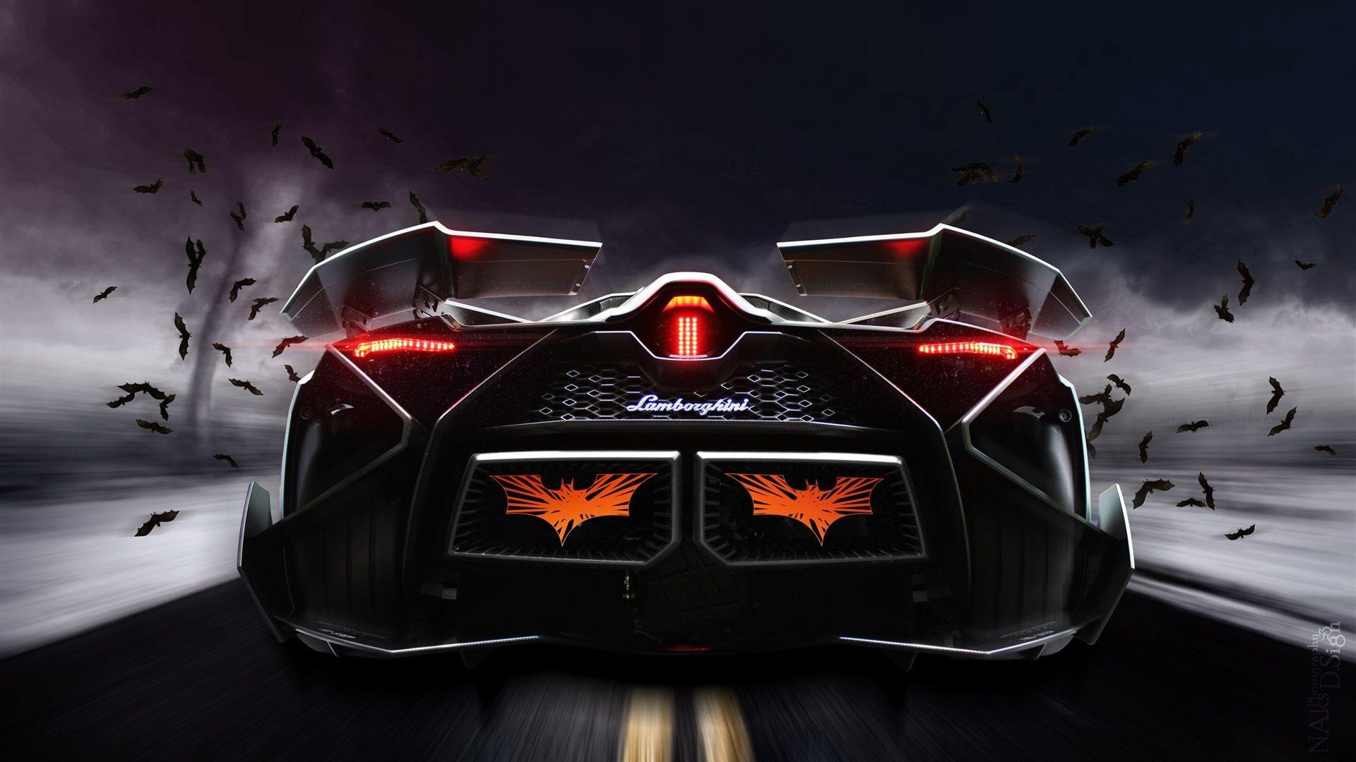 Lamborghini Egoista concept supercar rear view 4k Ultra HD Wallpaper
