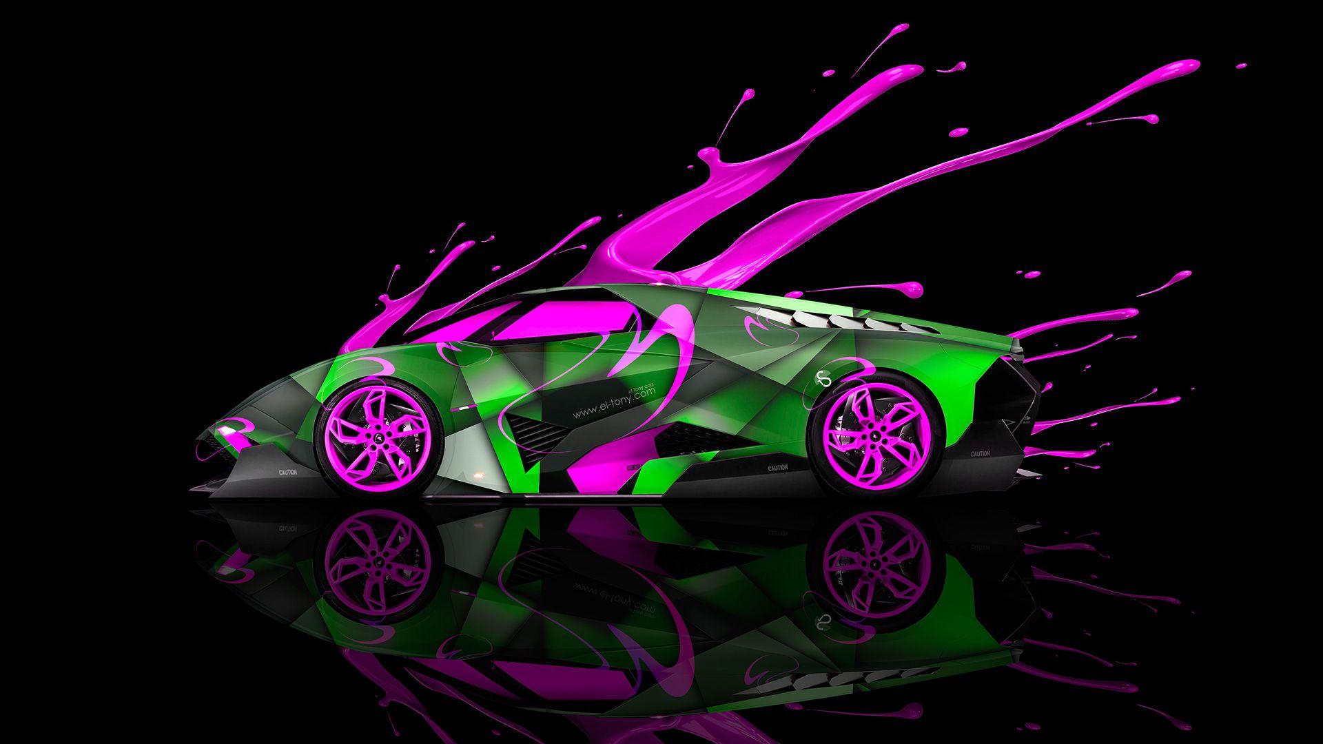 Lamborghini Egoista Side Live Colors Car 2014