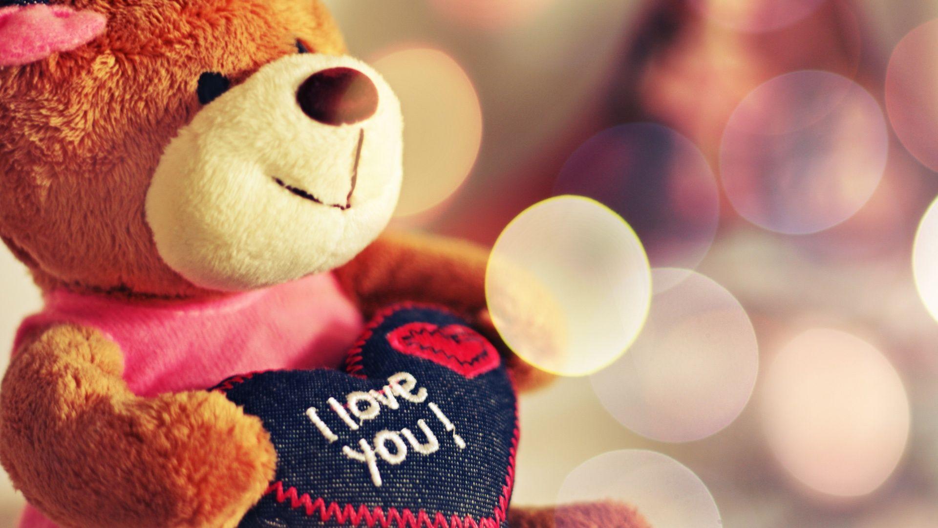 I Love You Teddy Bear Wallpaper in jpg format for free download