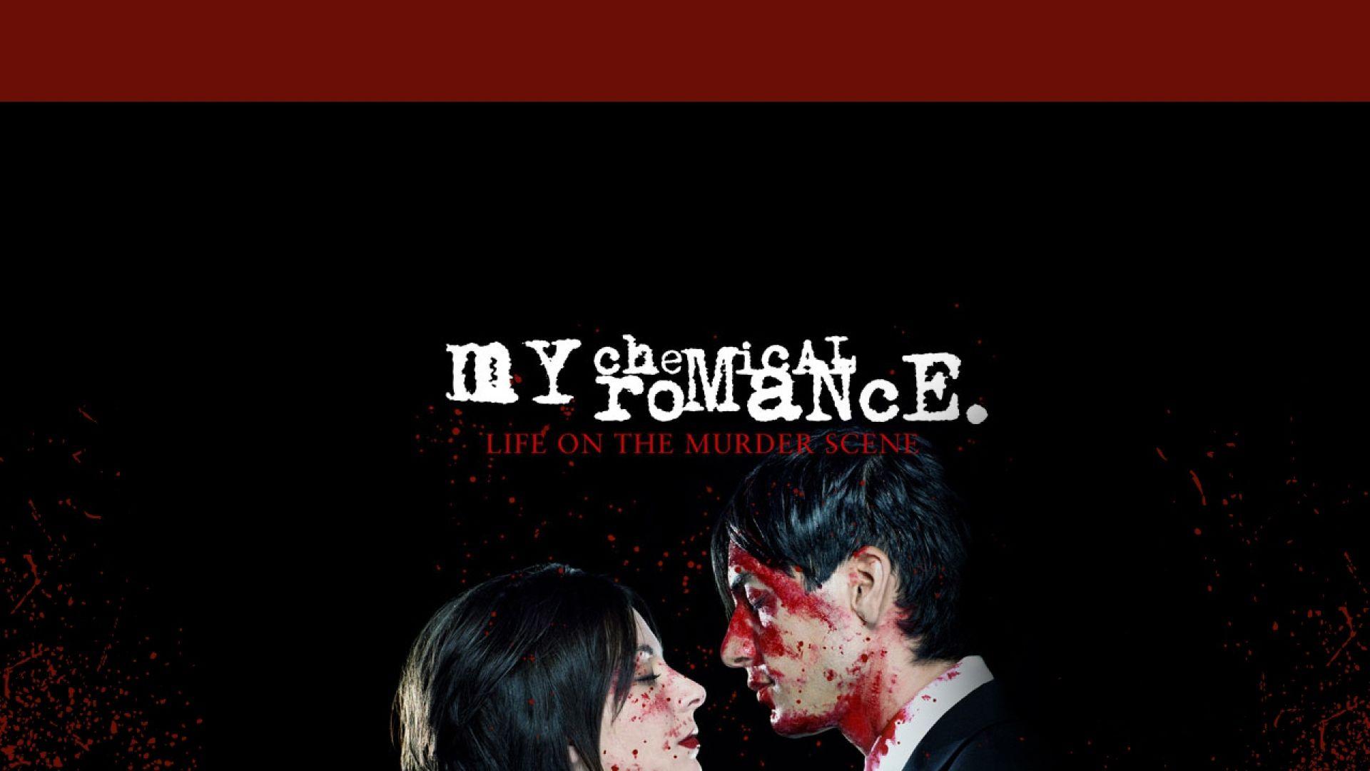Download Wallpaper 1920x1080 my chemical romance, cover, blood, sign