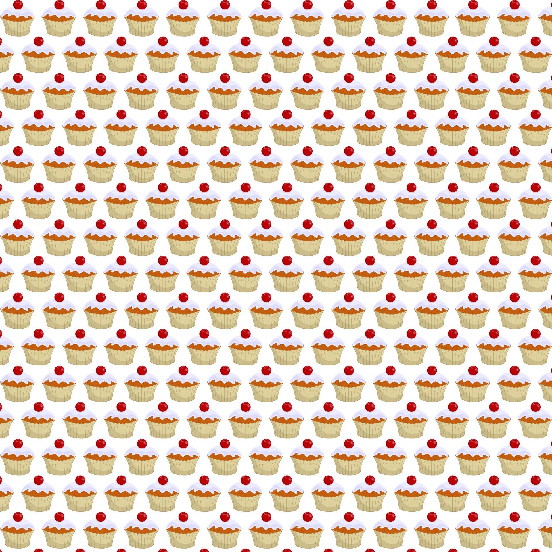Seamless Cupcake Background Free Domain Picture