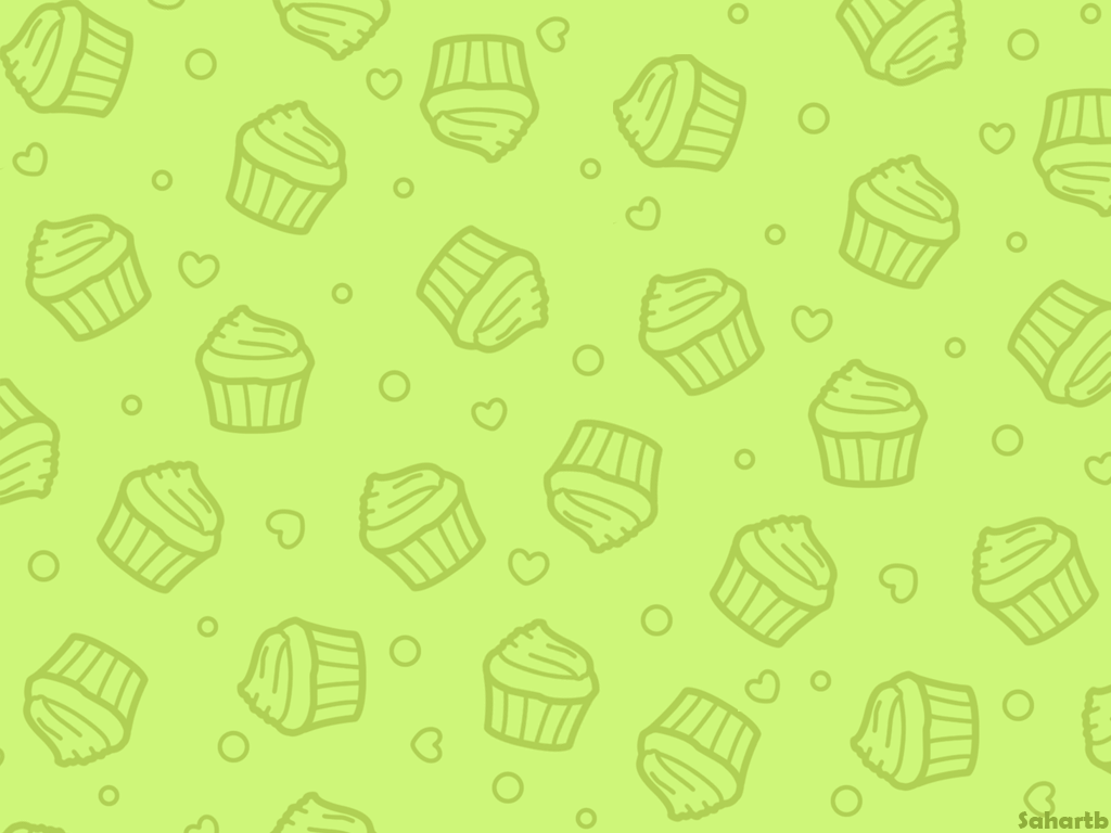 Cupcake wallpaper (Green)