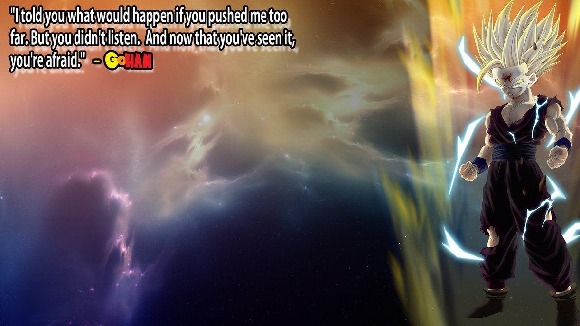 Gohan Quote Super Saiyan 2 Wallpaper