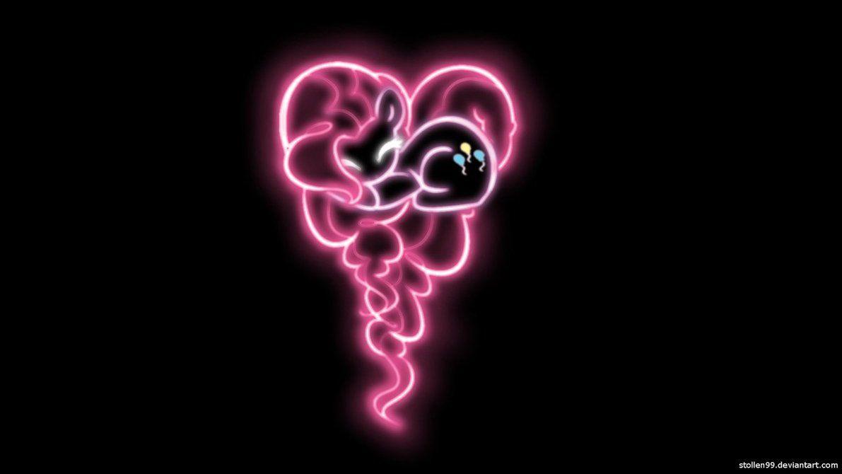Pinkie Pie Heart Pony Glow Wallpaper