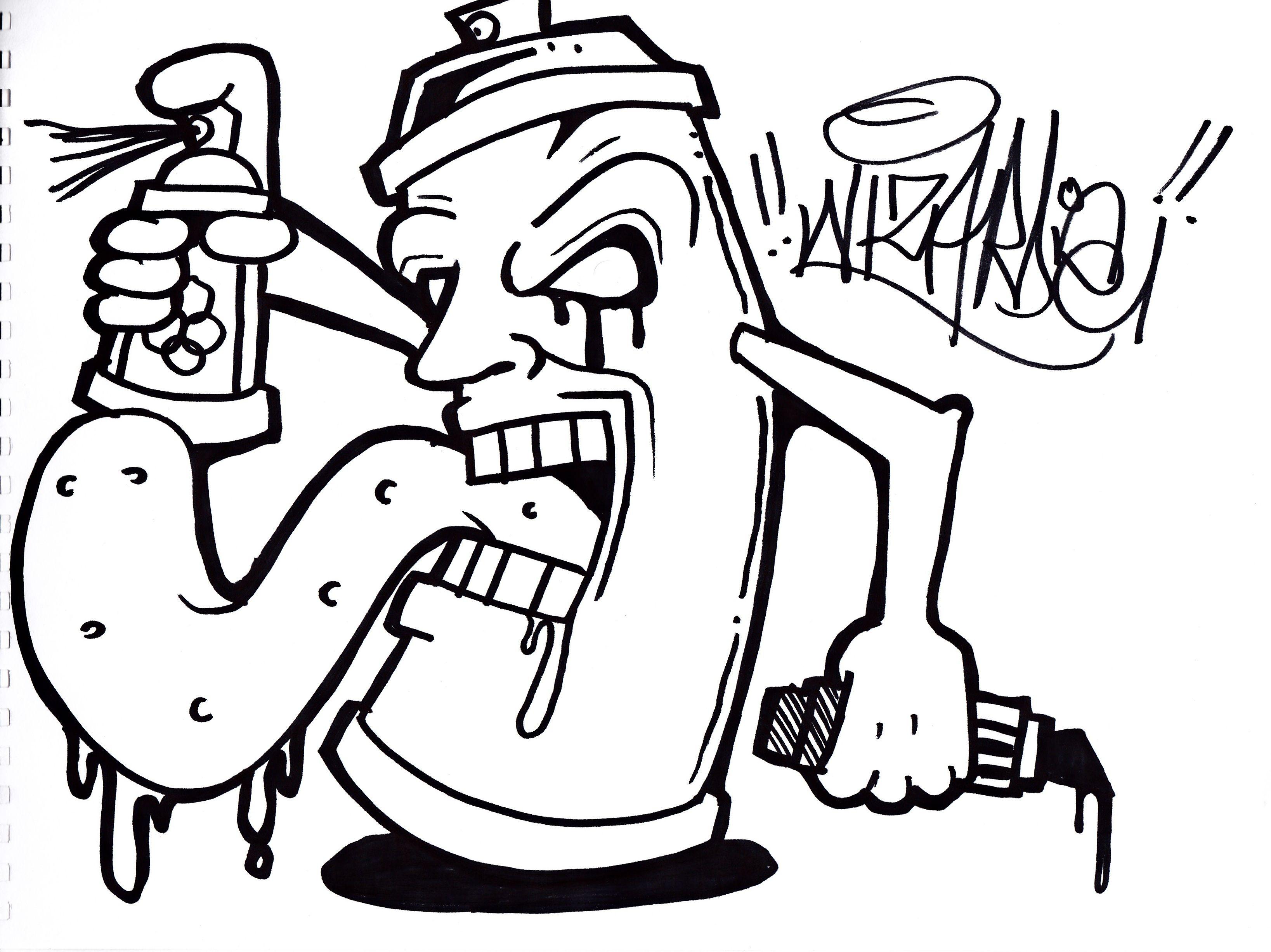 Doodle Monster Basic Graffiti Doodle Simple Graffiti Character