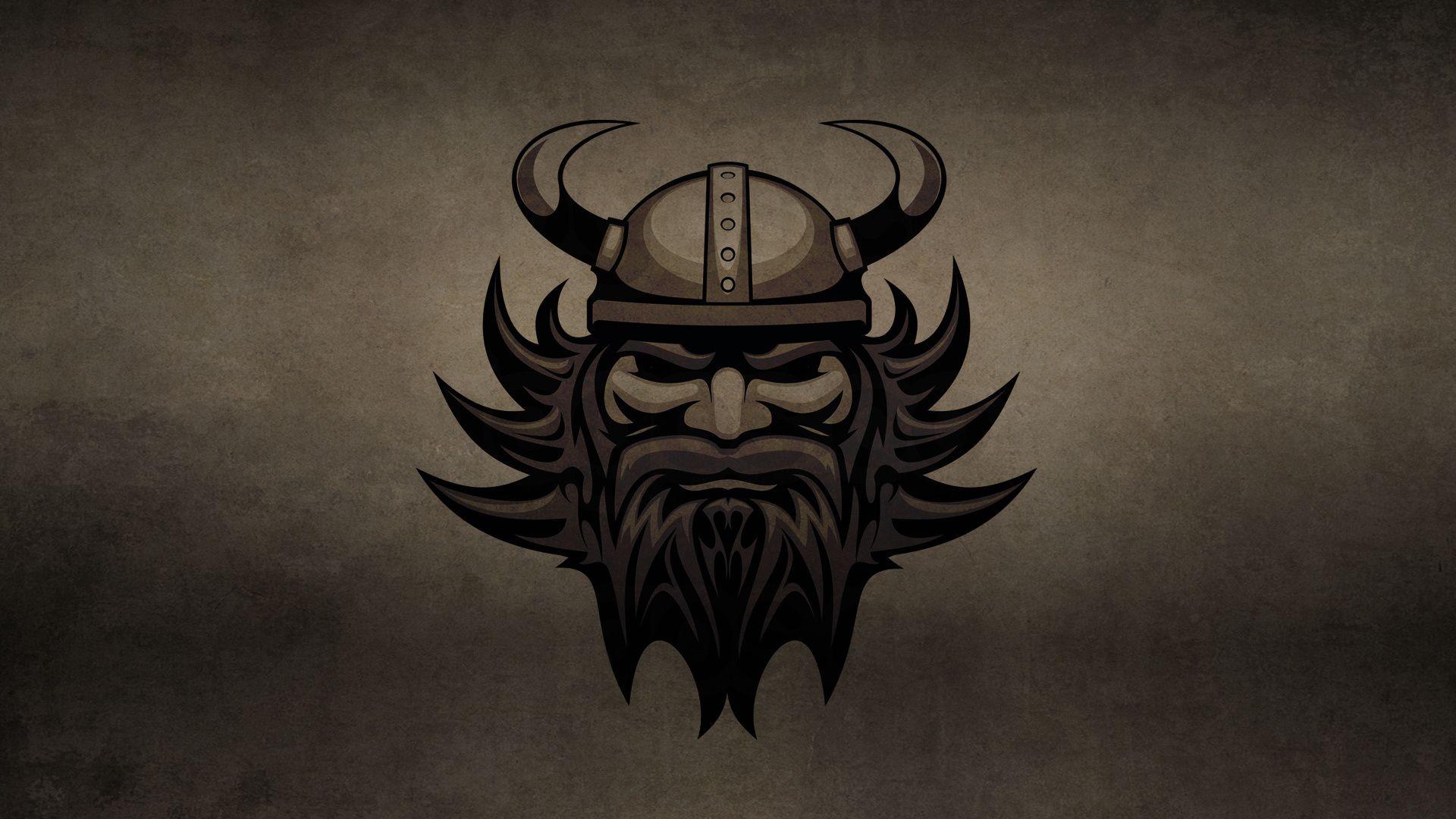 Gaul, Viking, Helmet, The Dark Background, Beard, Viking