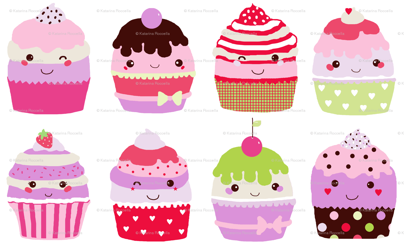 kawaii cupcakes wallpaper