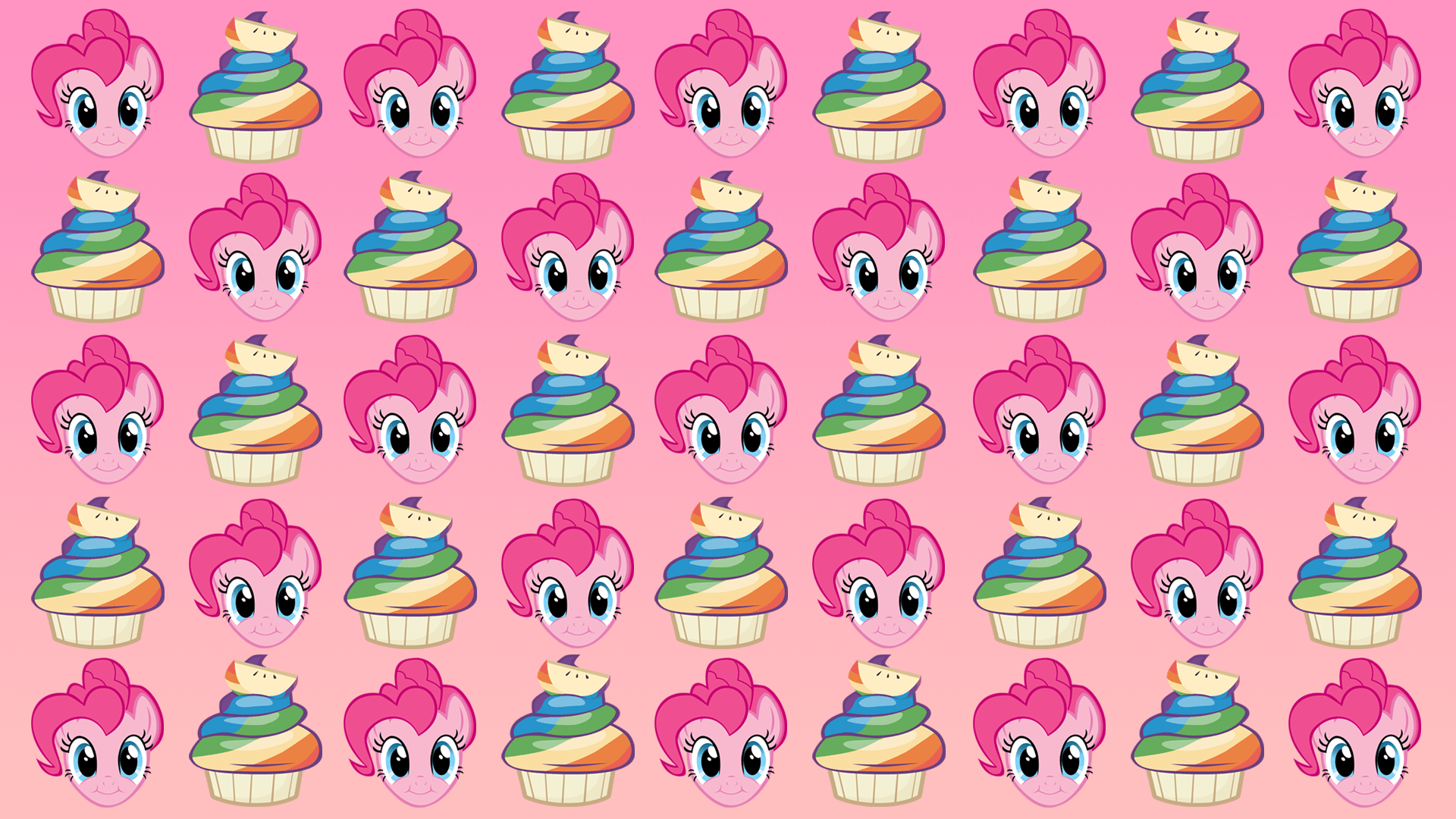 Cartoon Cupcake Wallpaper