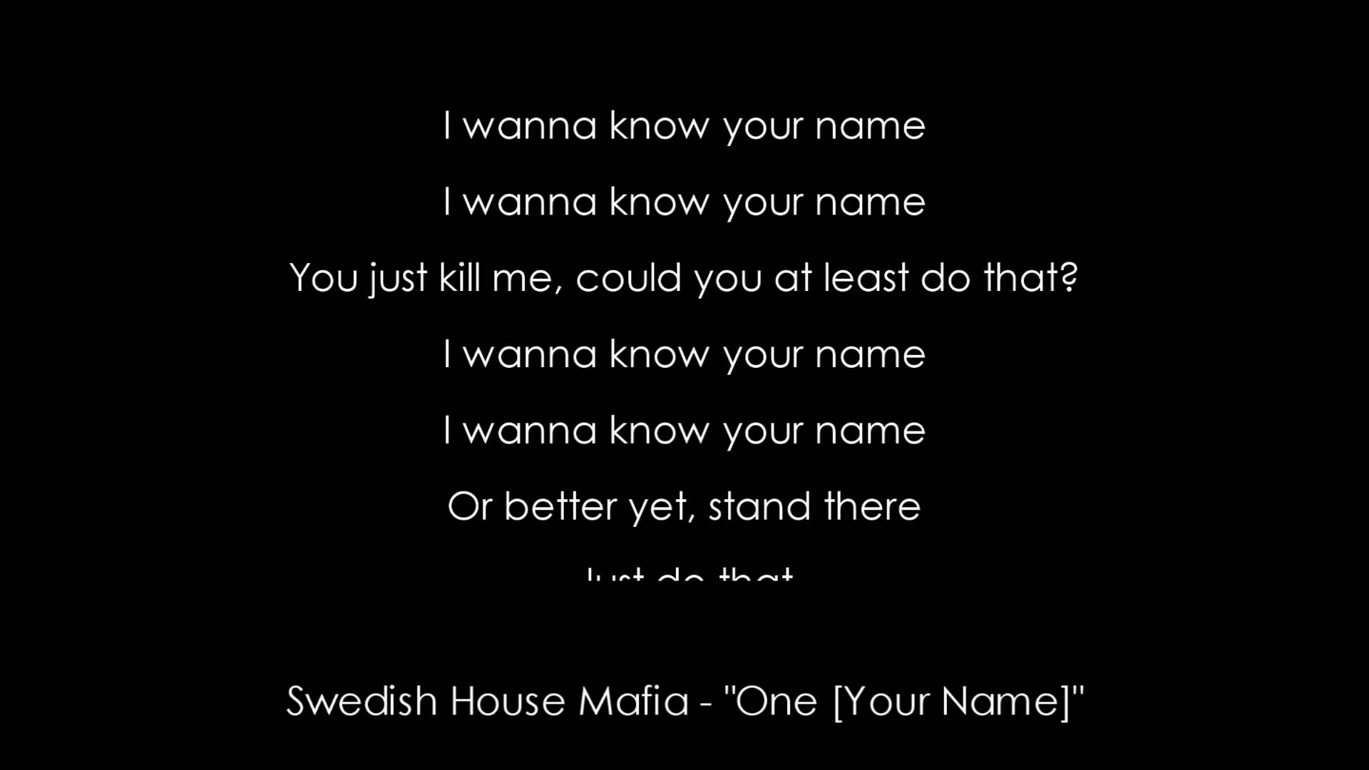 HD] Swedish House Mafia [Your Name] [AUDIO LYRICS]
