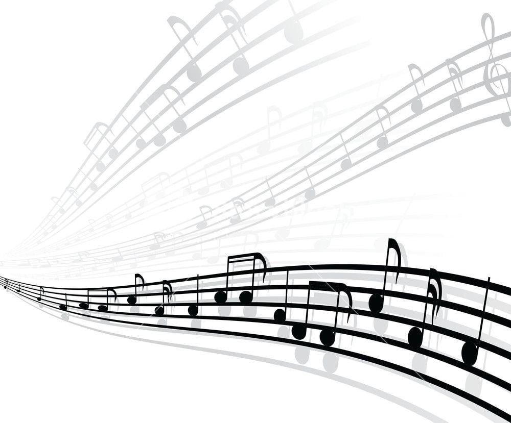 Vector Musical Background With Different Notes Royalty Free Stock