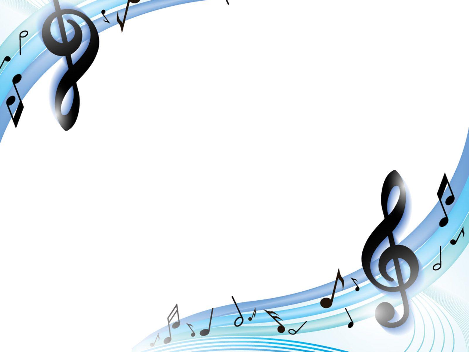 Musical Thoughts Powerpoint , Blue, Music
