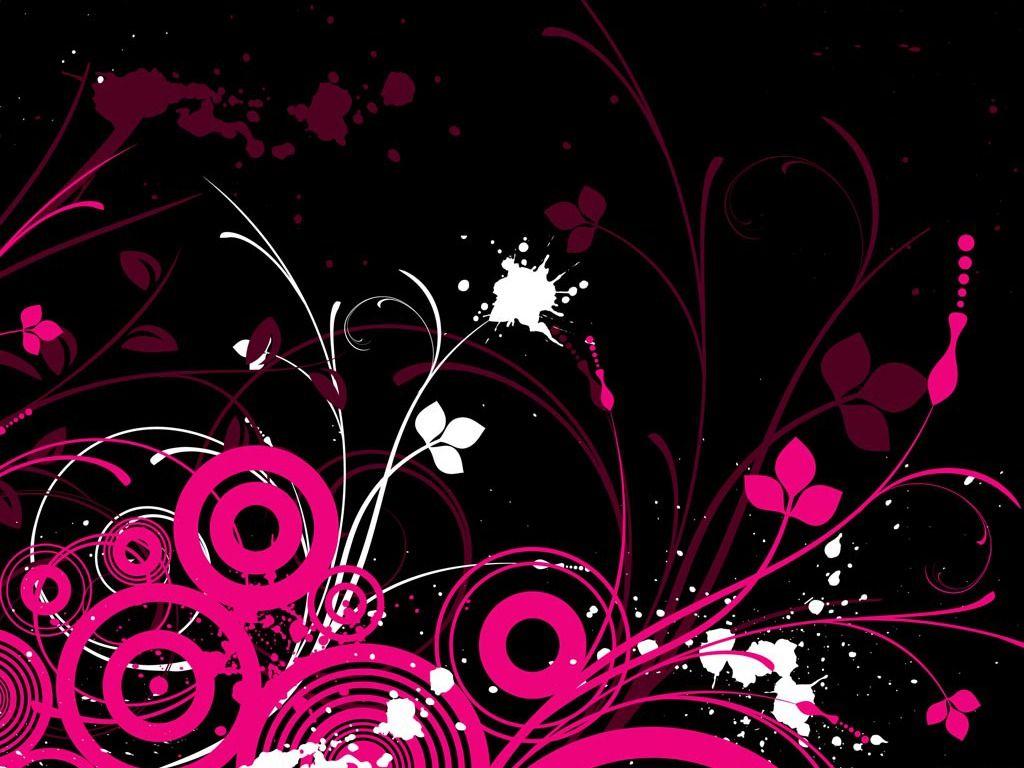 Pink And Black. Free HD Wallpaper. Pink and black wallpaper, Art wallpaper, Cool background designs