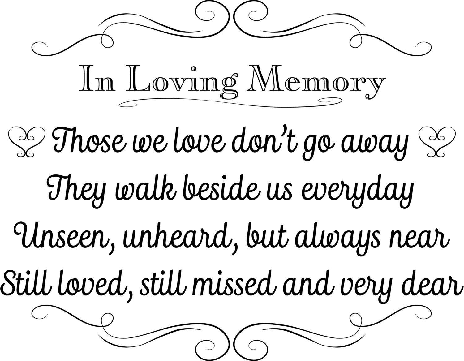 in loving memory wall picture