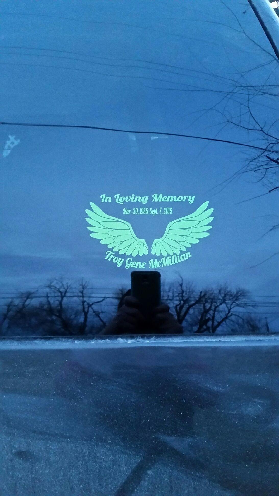Customizable “In Loving Memory” Car Decals & Stickers