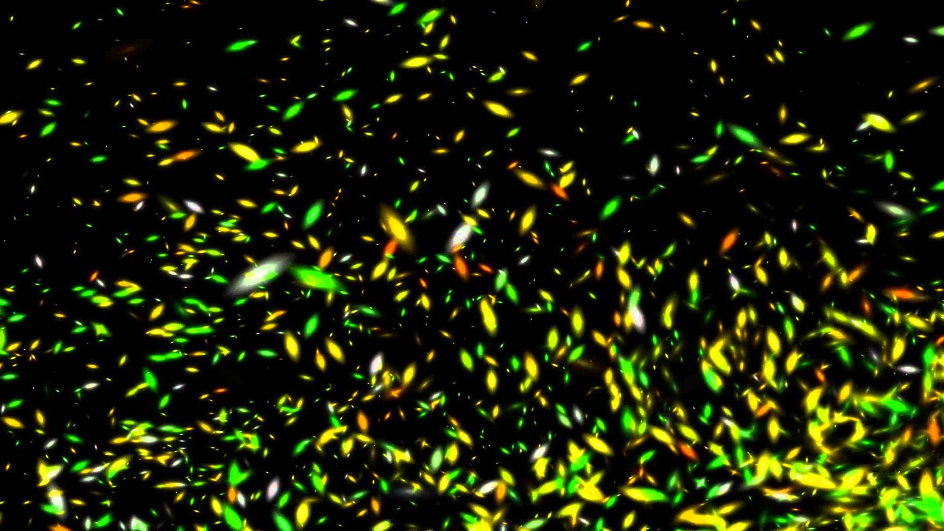 Sparkles Green & Yellow Black Background ANIMATION FREE FOOTAGE HD
