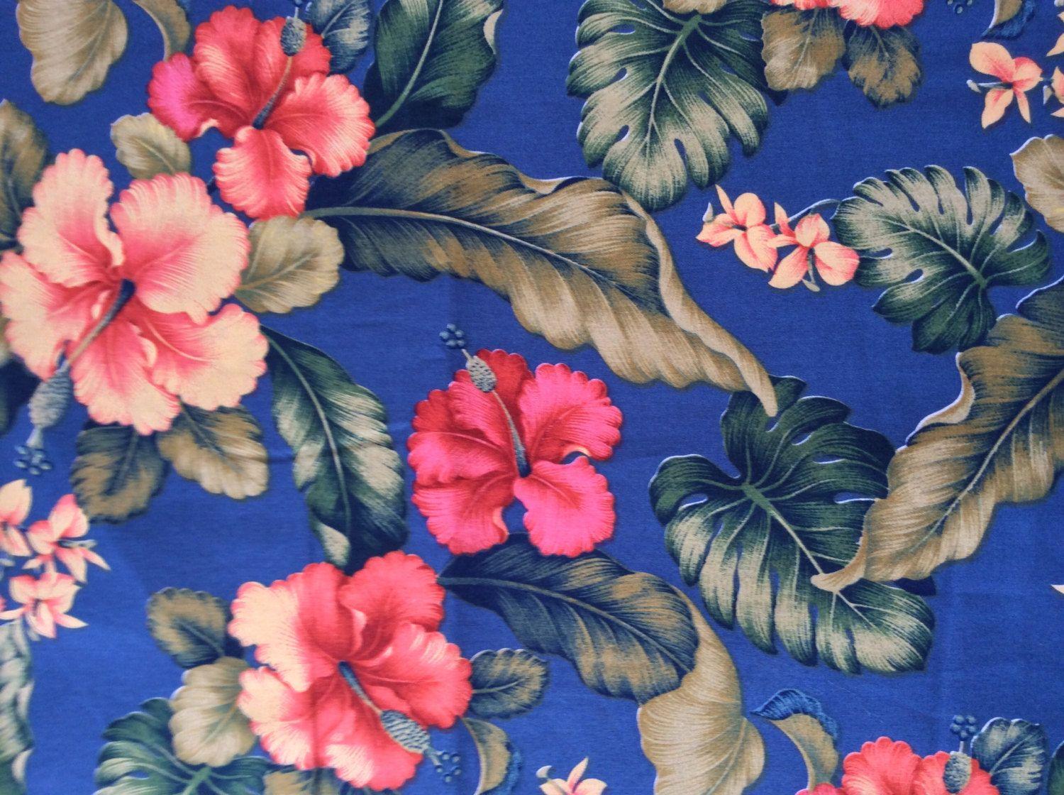 David Textiles printex fabrics Hawaii Fabric 100% cotton fabric dark