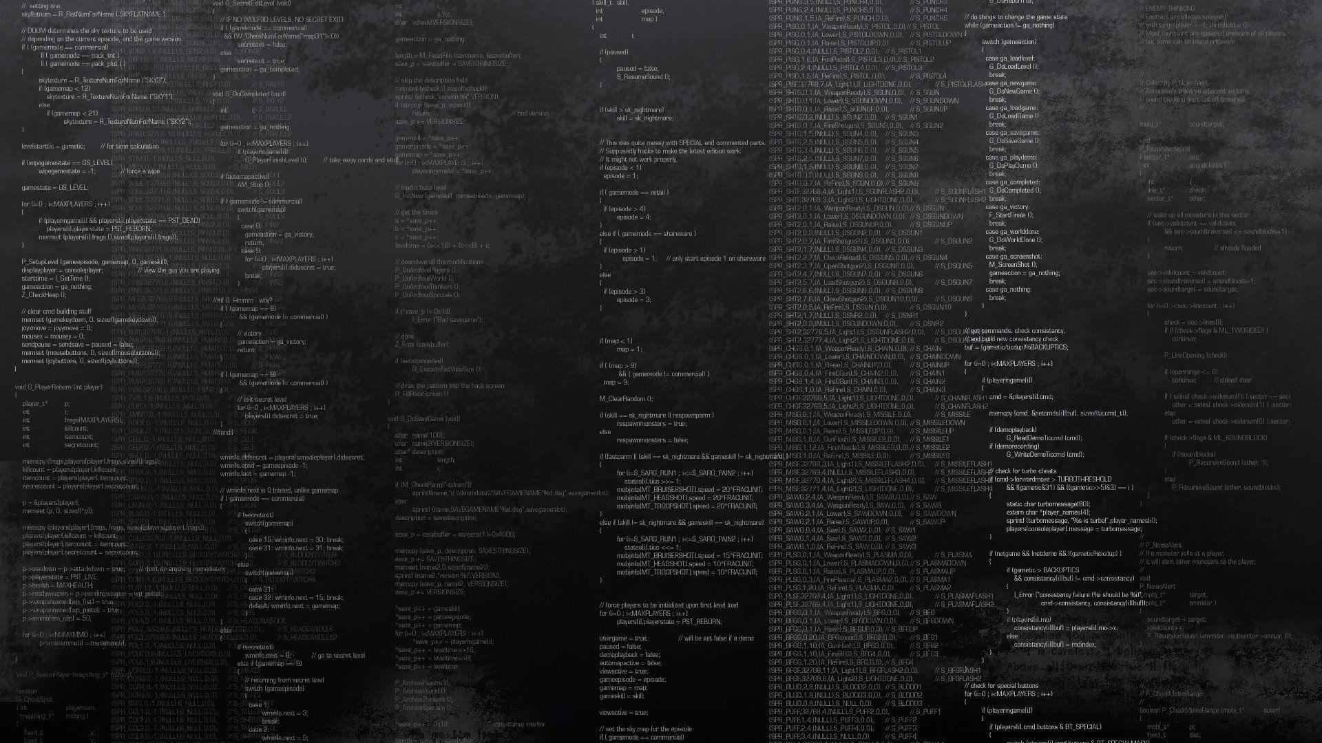 Programming Doom code wallpaperx1080