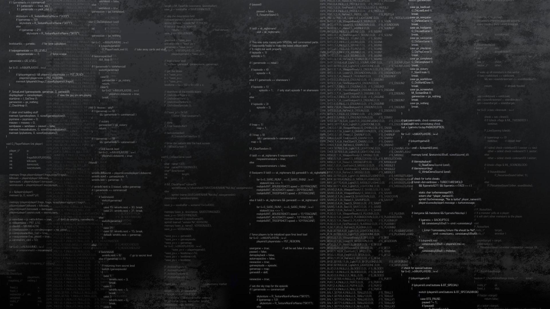 Line of computer code, gray background Desktop wallpaper 1920x1080
