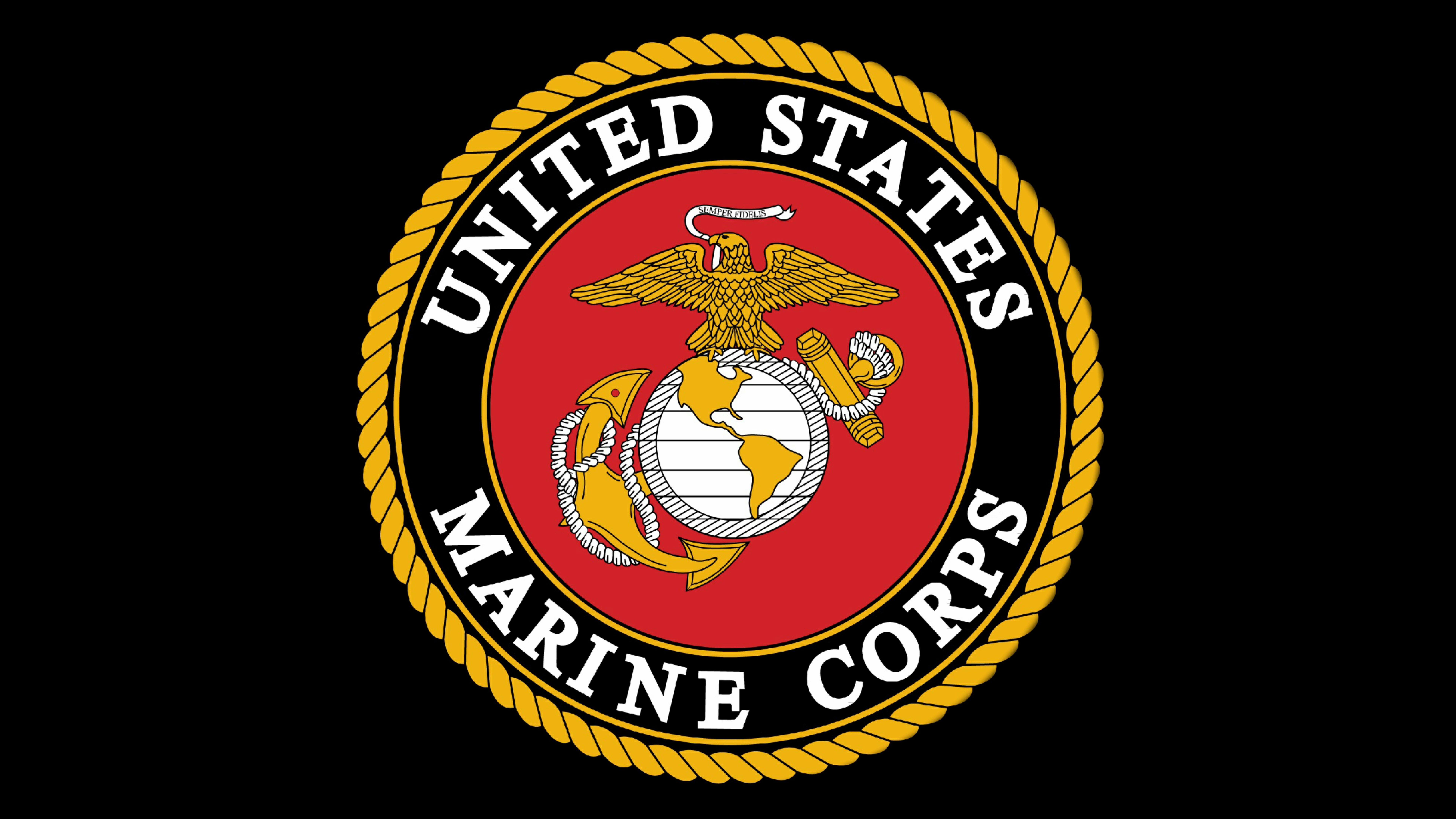 Wallpaper United States Marine Corps, Emblem, Logo, 4K, 8K, Military