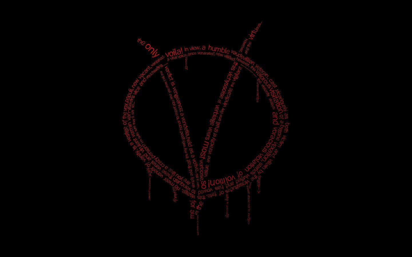 V for Vendetta typography wallpaper