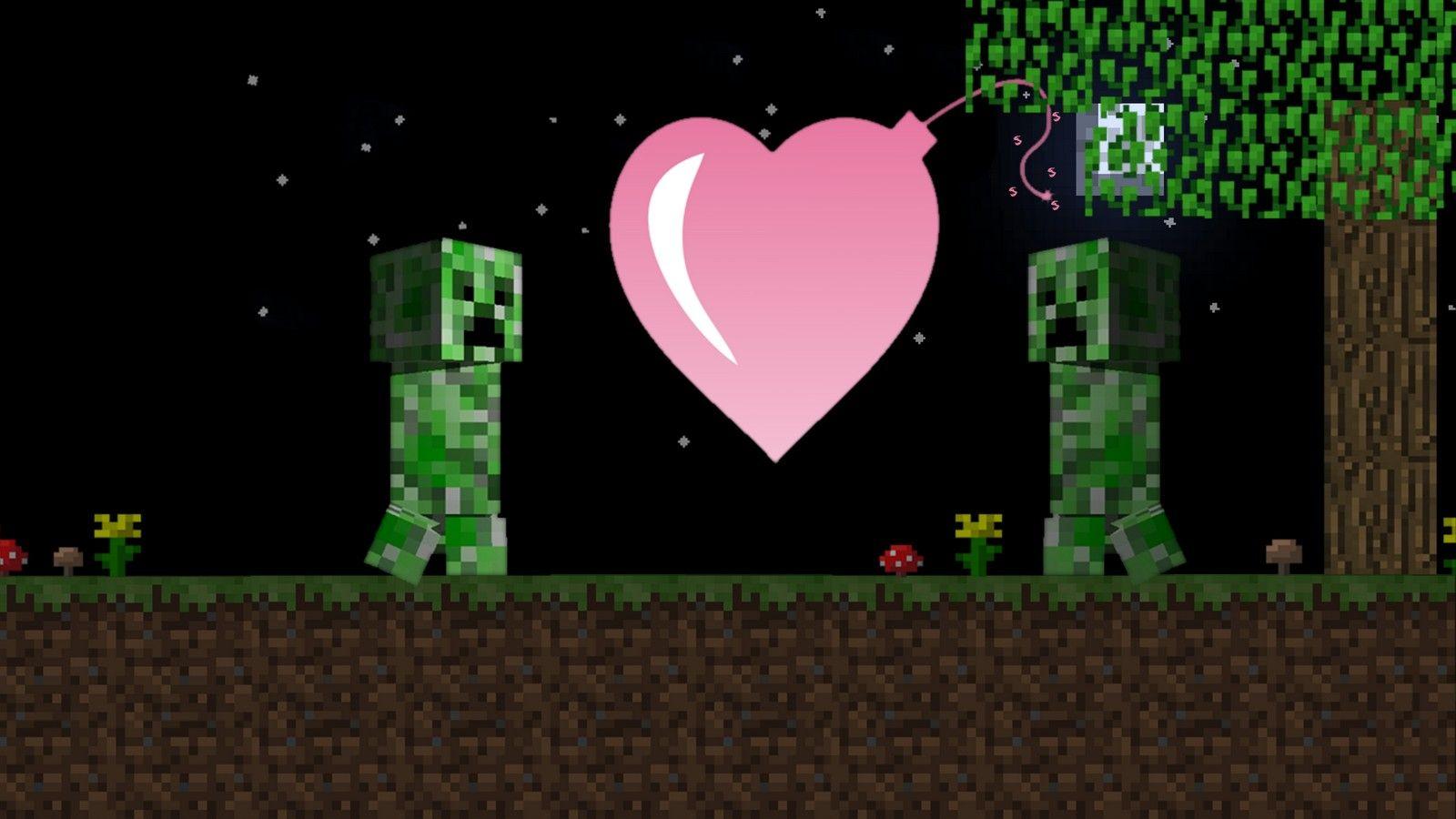Minecraft Wallpapers Love - Wallpaper Cave