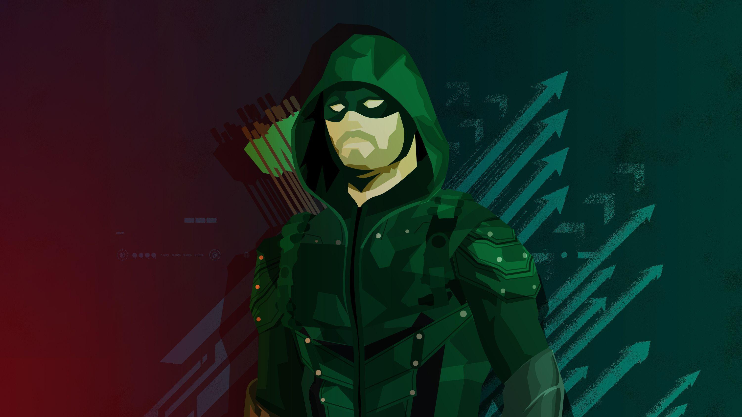 Green Arrow Minimal Artwork HD Wallpaper