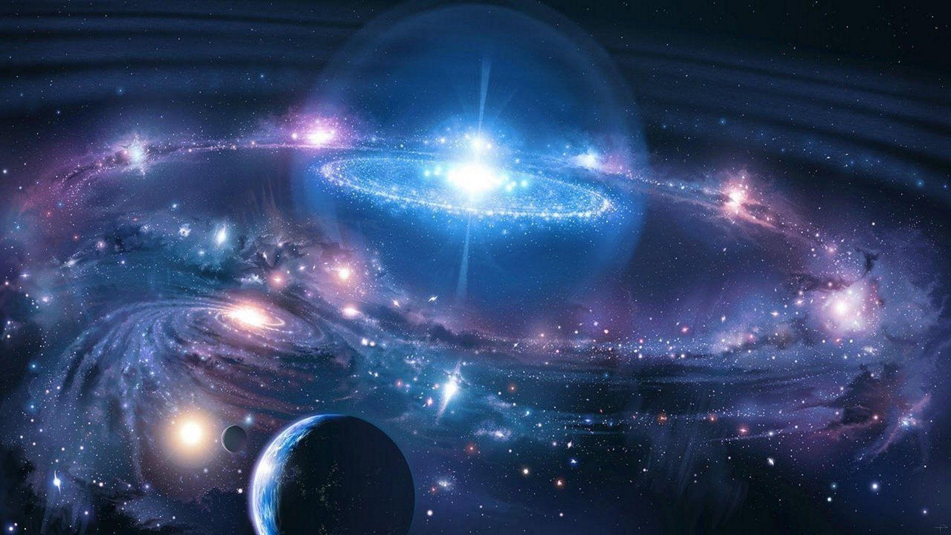 Sparkling Blue Universe HD Irresistible Wallpaper High Definition