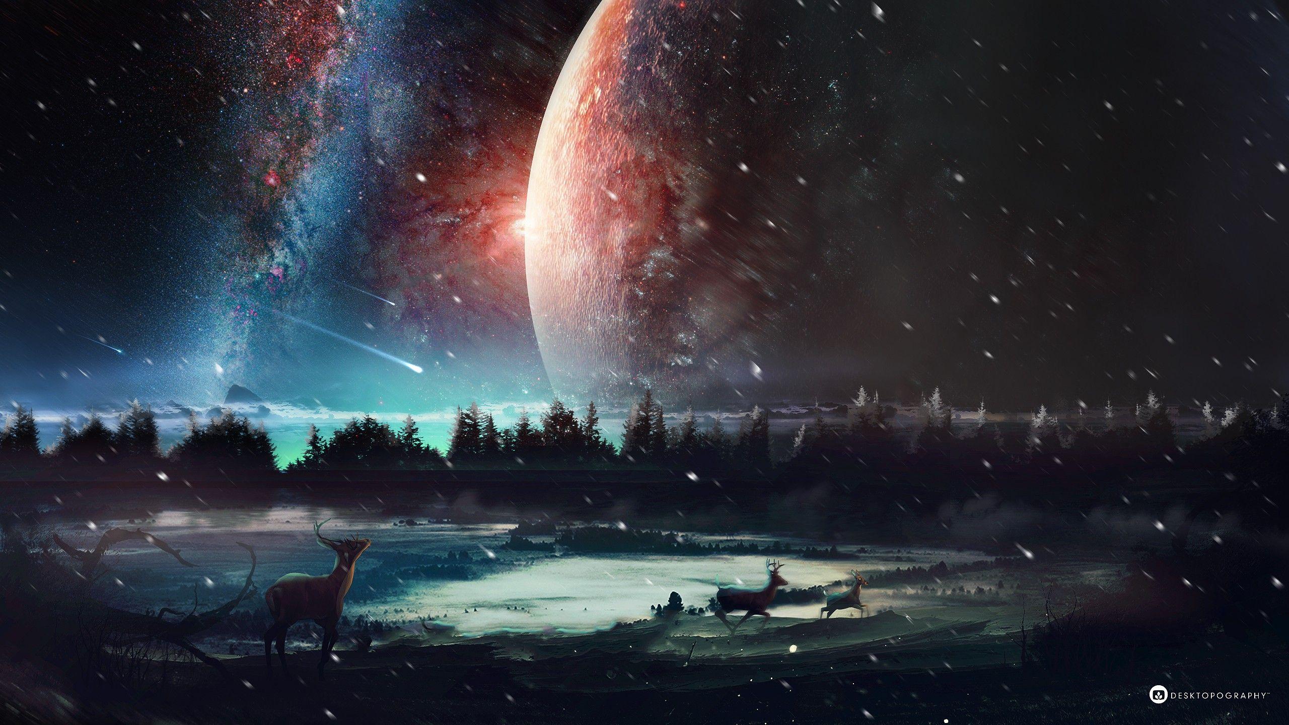 Creative & Graphics Universe Scenery wallpaper Desktop, Phone