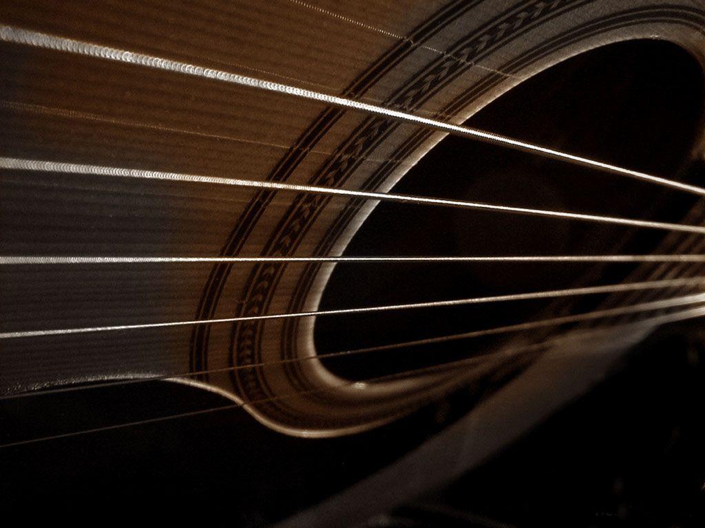 Blue And Black Acoustic Guitar 16 Widescreen Wallpaper