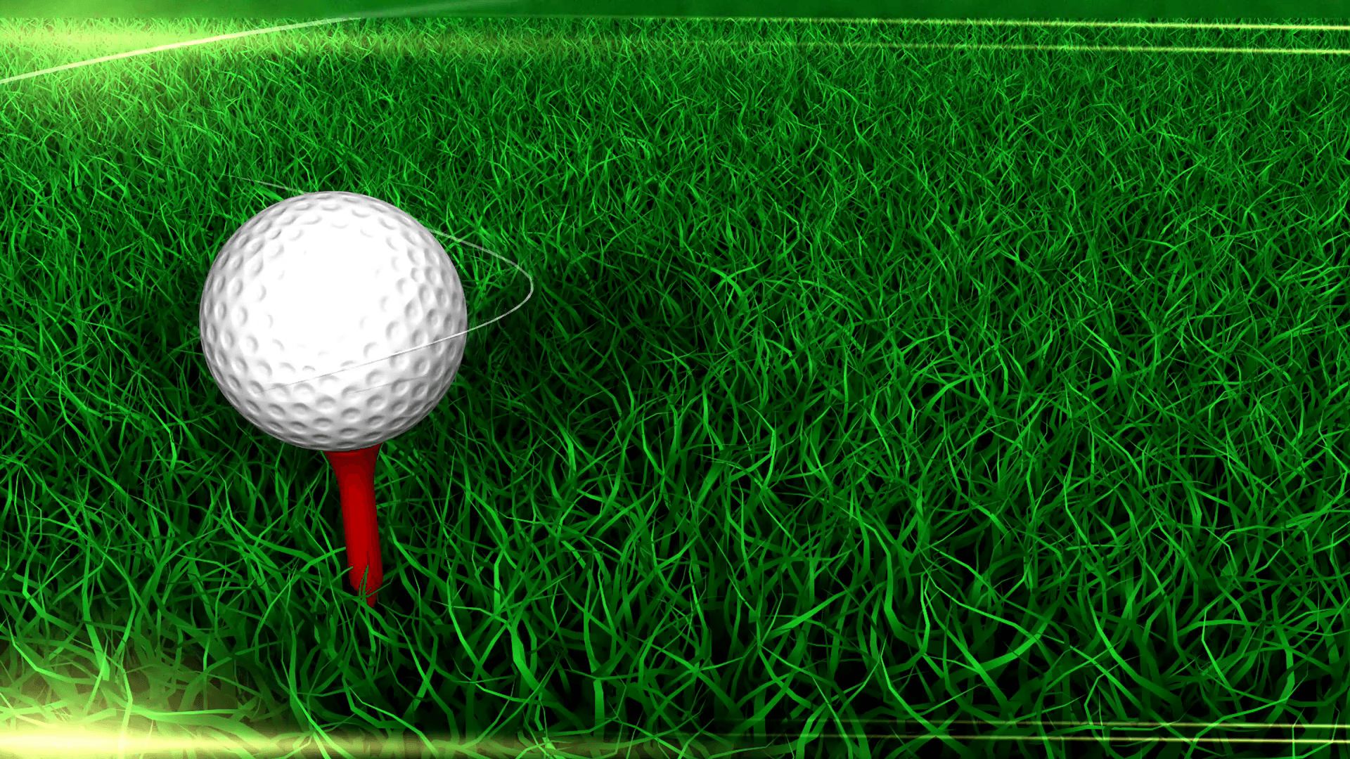 Sports background, golf, ball, field, grass. Motion Background