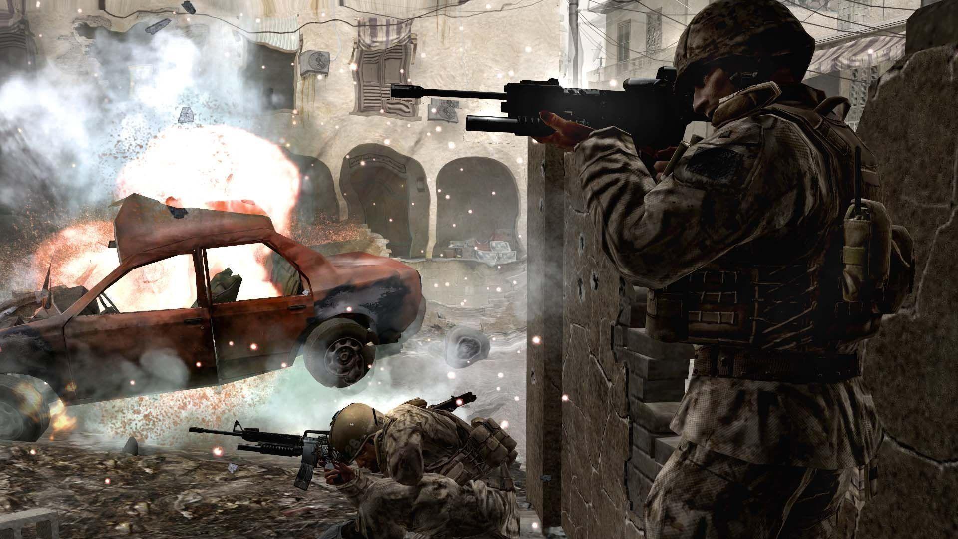 Download Wallpaper 1920x1080 call of duty 4 modern warfare, soldiers