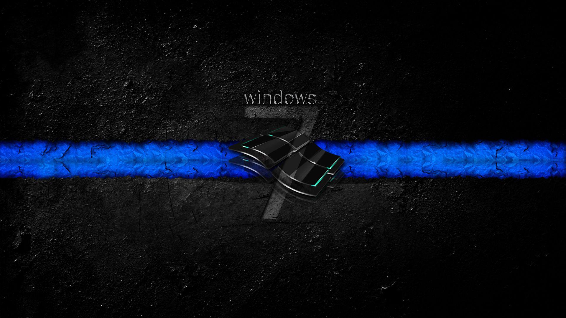 Windows 7 Dirty And Blue Line Wallpaper